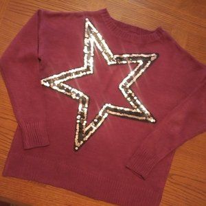 NWT THYME + HONEY Sequin Star Sweater